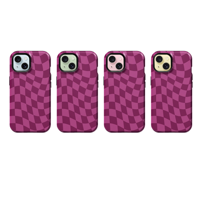 Velvet Wavy Checkers Phone Case