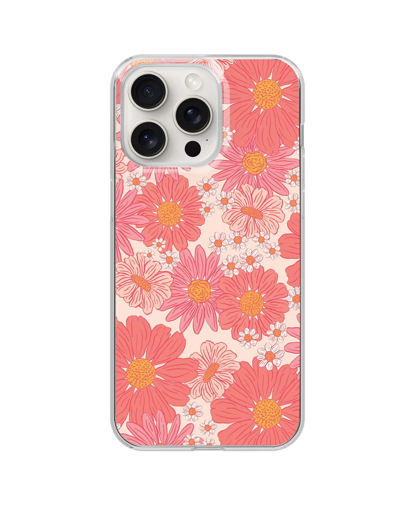 Pink Summer Blooms Clear Case Insert