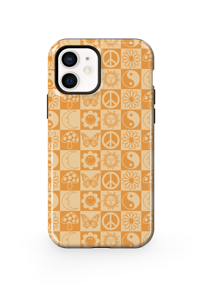 Orange Groovy Mosaic Phone Case