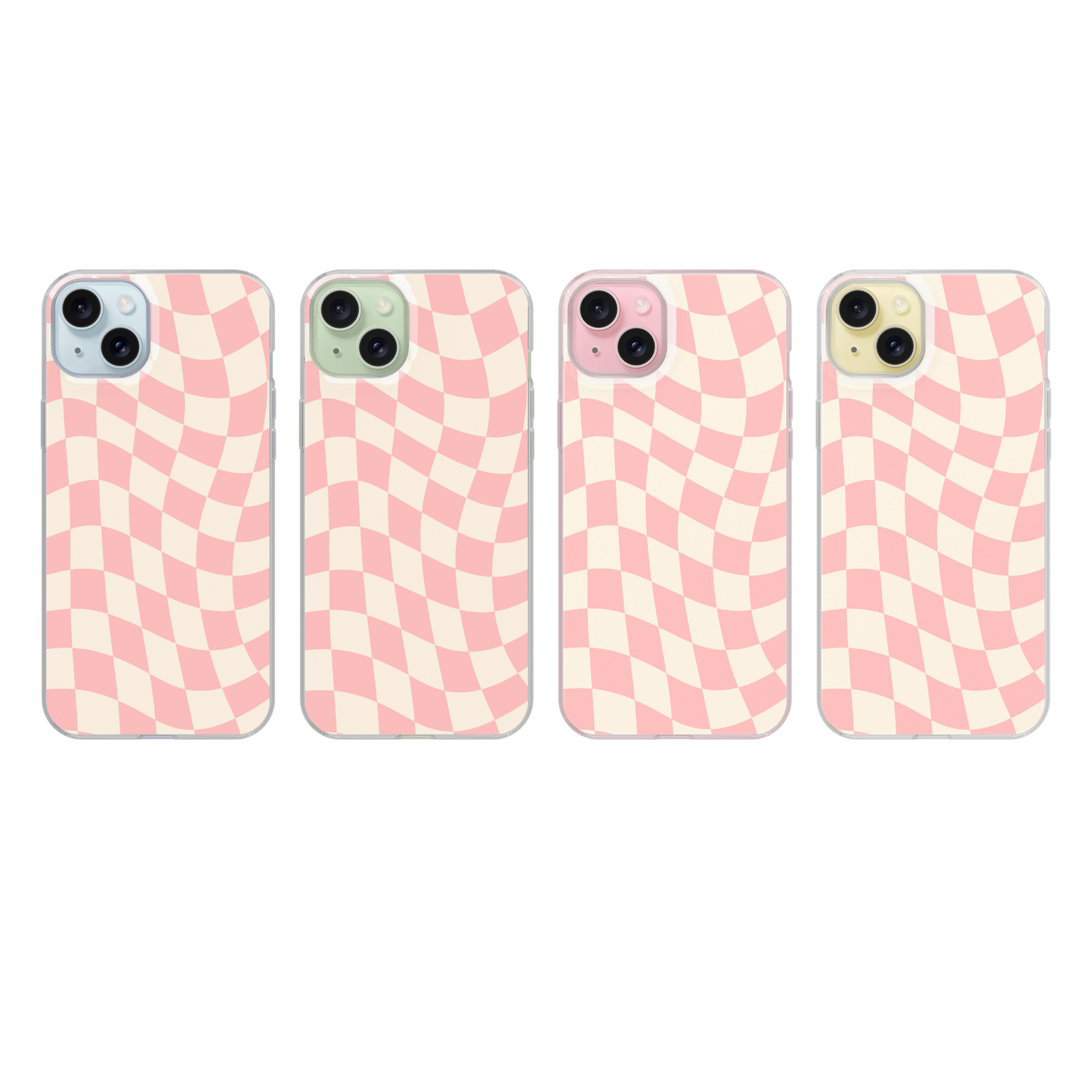 Pinky Swear Wavy Checkers II Clear Case Insert