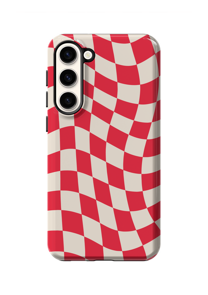 Vermillion Wavy Checkers II Phone Case