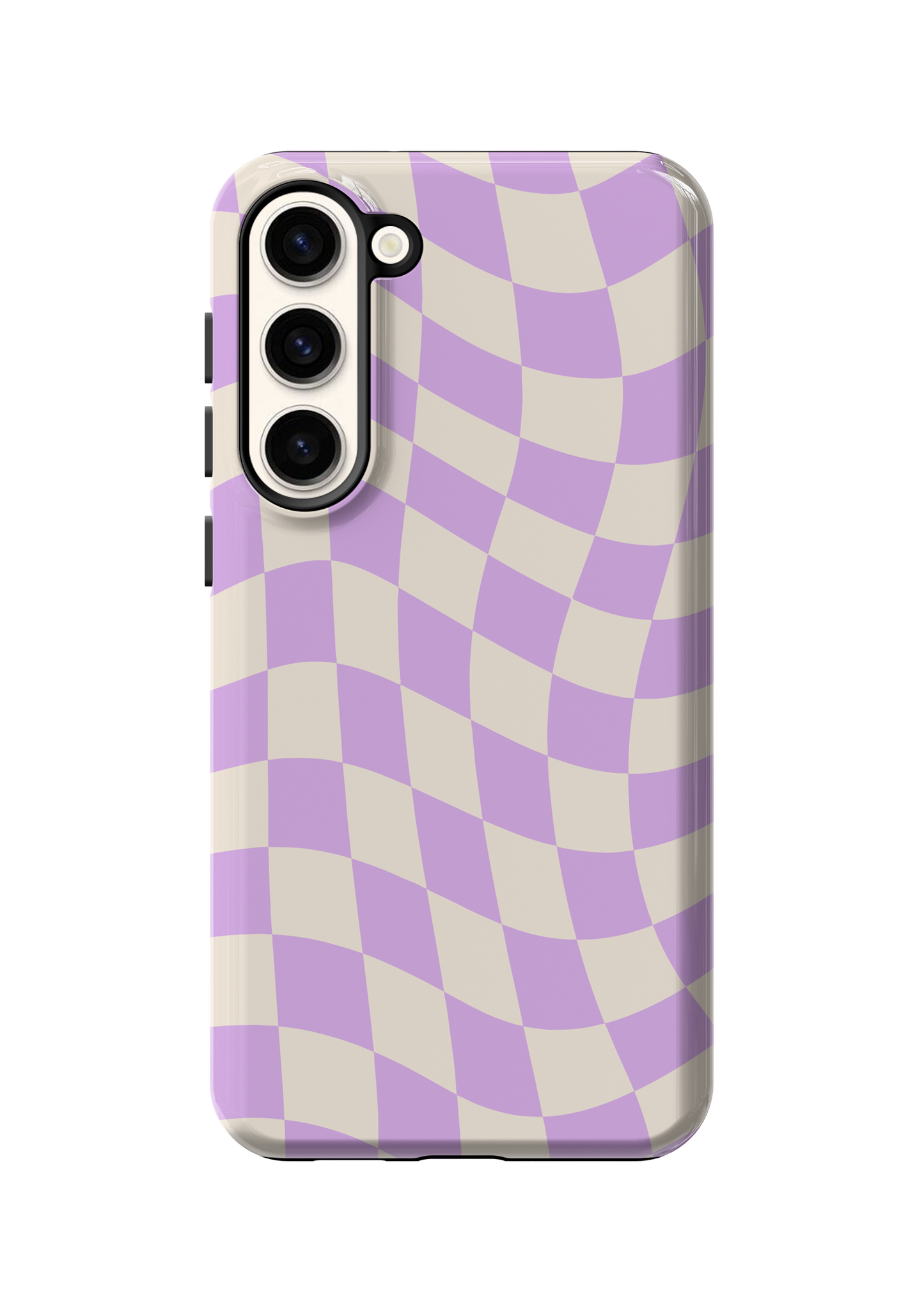 Lilac Wavy Checkers II Phone Case