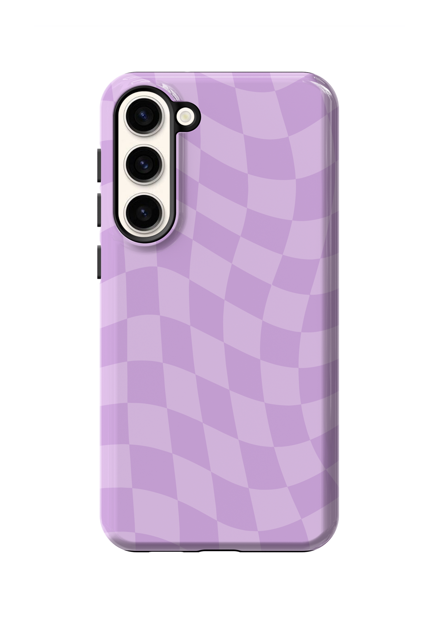 Lilac Wavy Checkers Phone Case