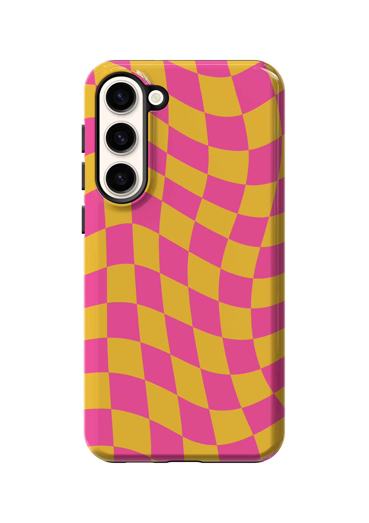 Pink Lemonade Wavy Checkers Phone Case