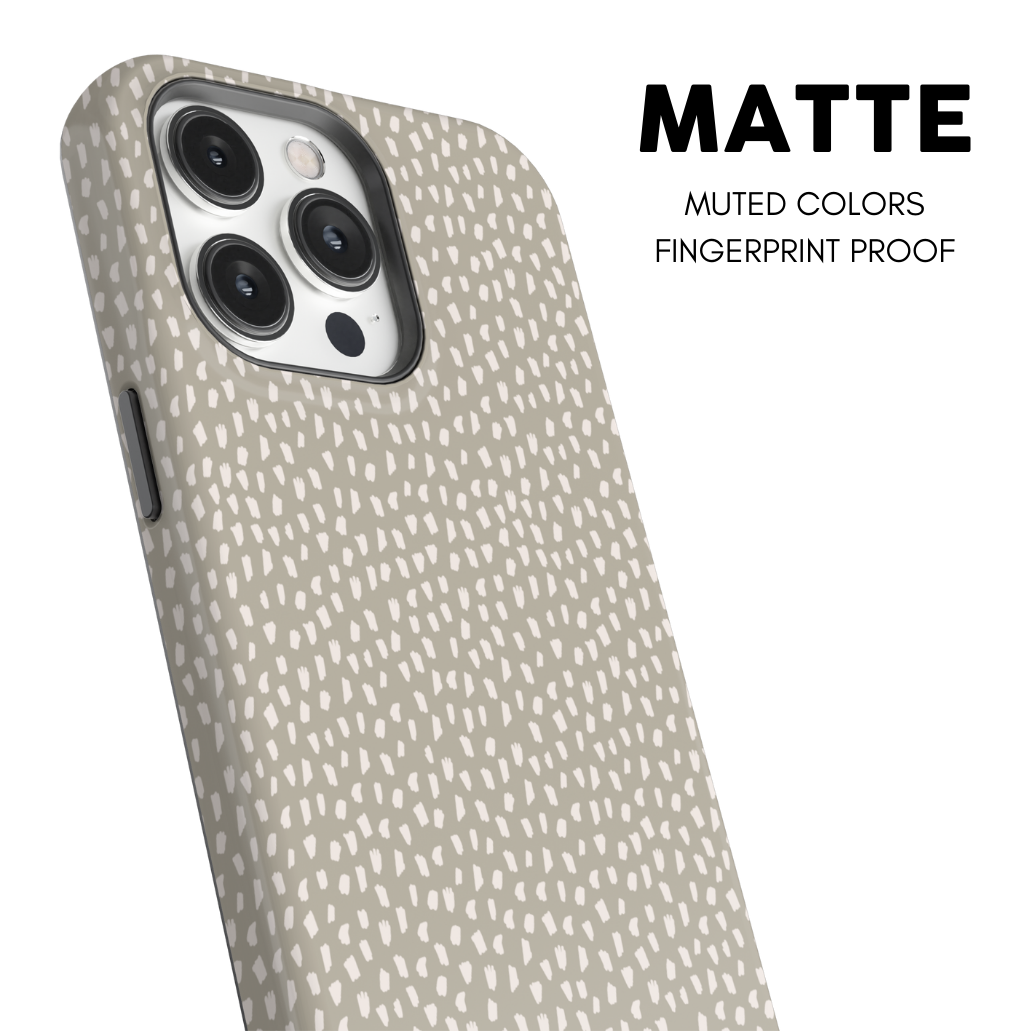 Taupe Speckles iPhone Case