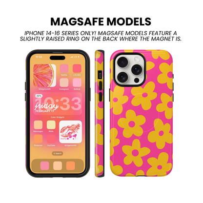 Pink Lemonade Big Blooms Phone Case