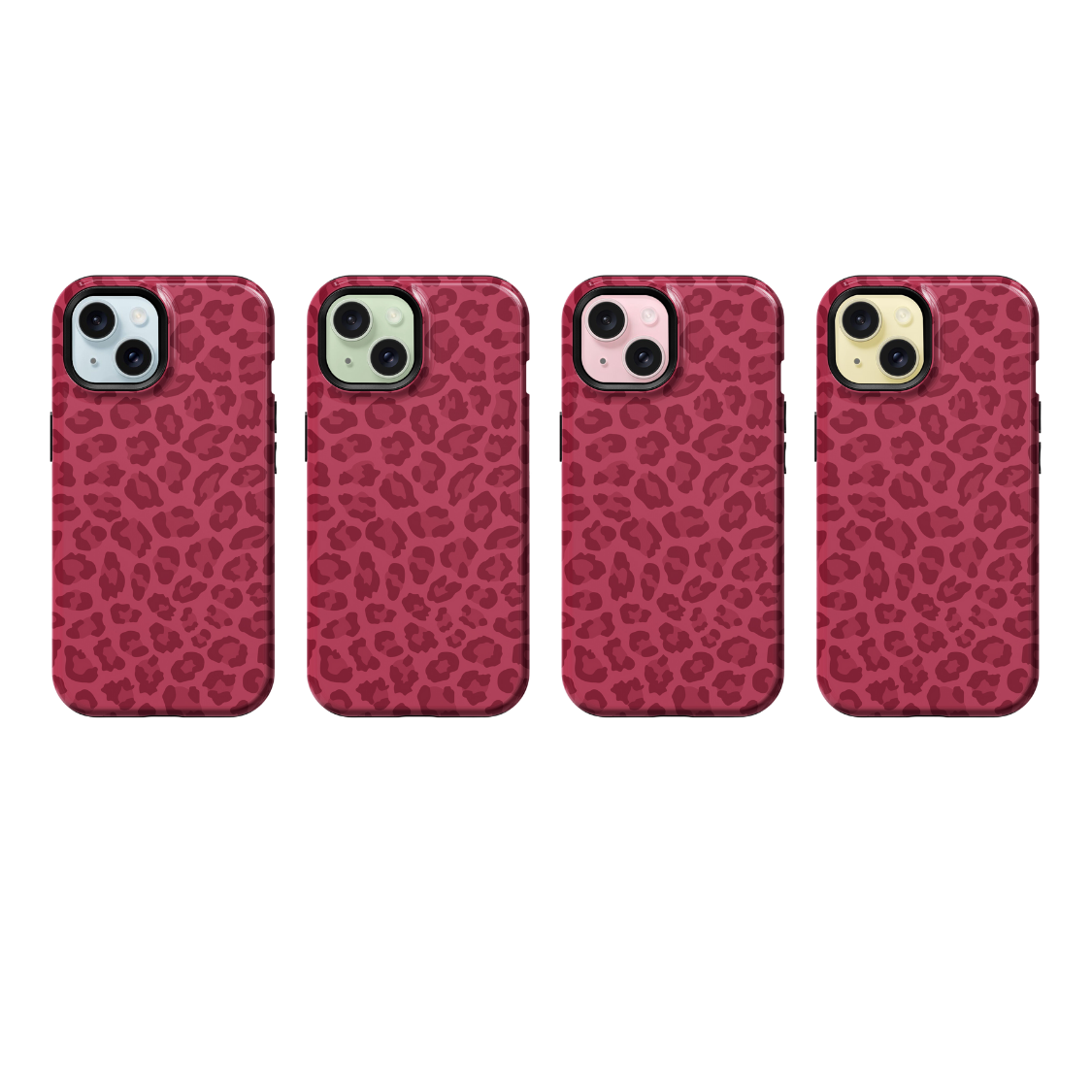 Black Cherry Leopard Phone Case