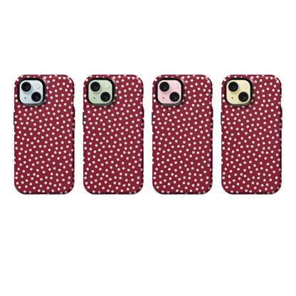 Black Cherry Dots Phone Case