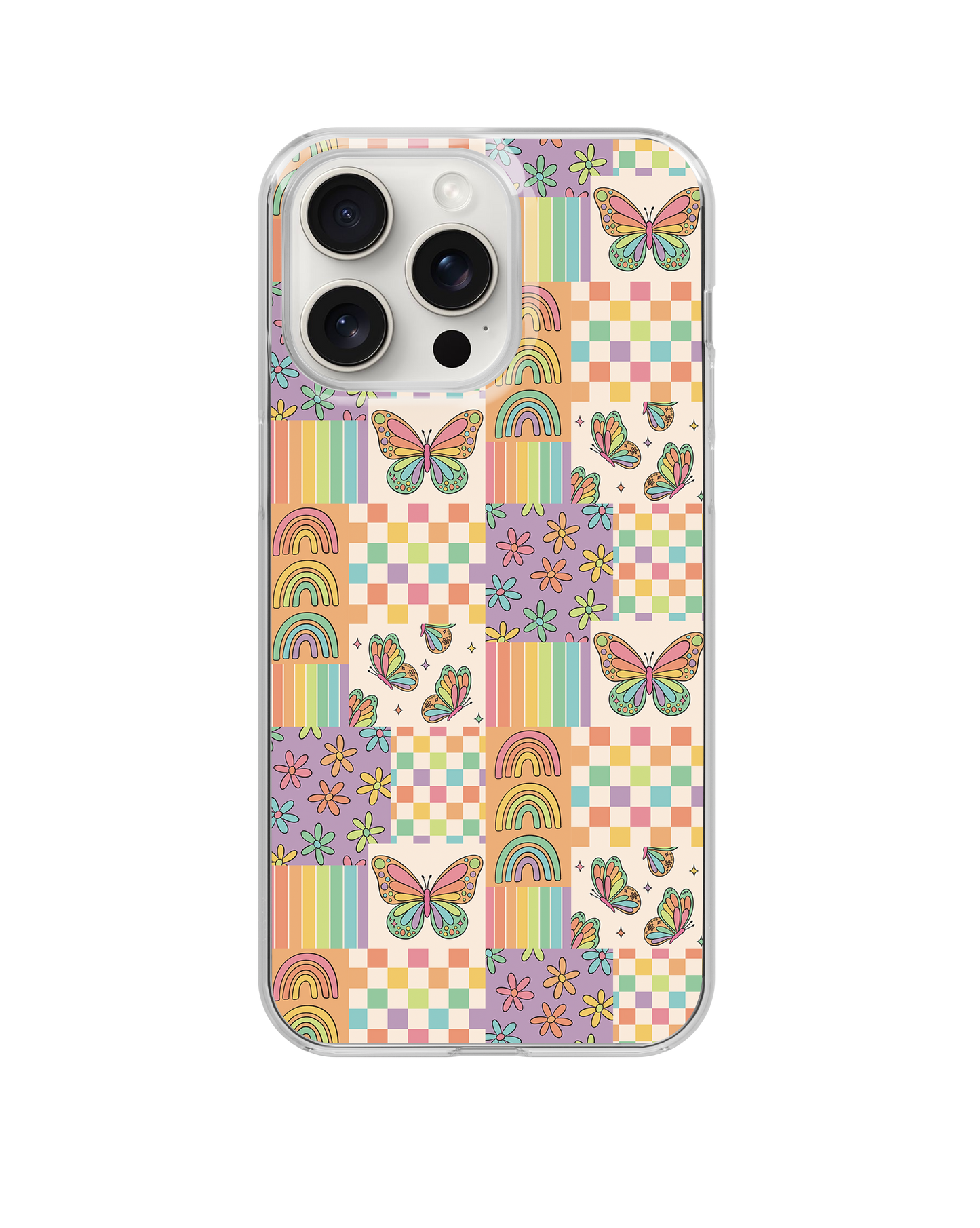 Rainbow Butterflies Clear Case Insert