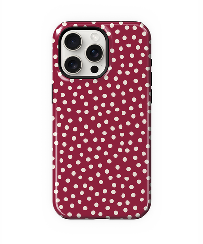 Black Cherry Dots Phone Case