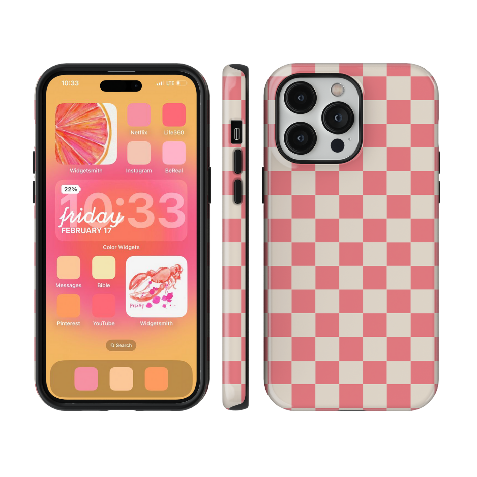 Rose All Day Checkers II Phone Case