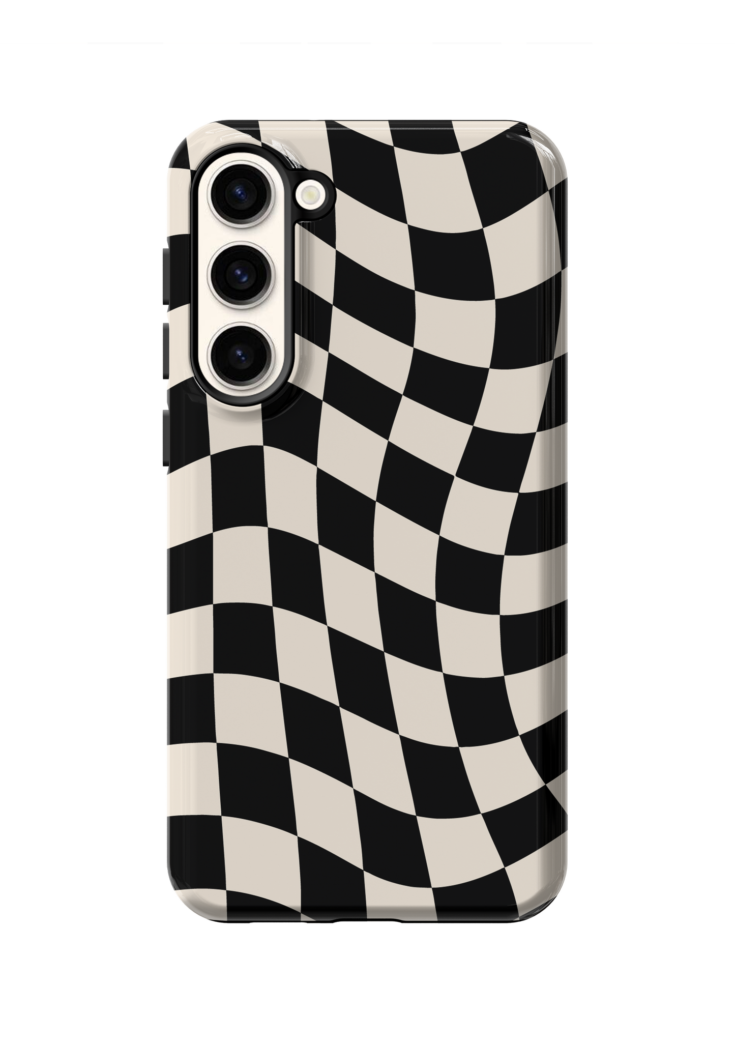 Onyx Wavy Checkers II Phone Case