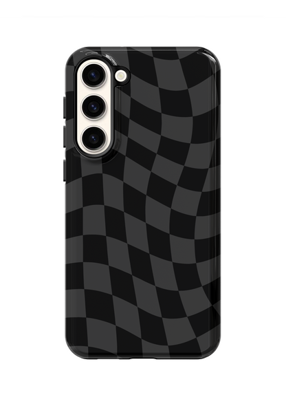 Onyx Wavy Checkers Phone Case