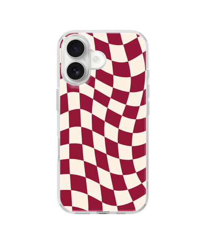 Black Cherry Wavy Checkers II Clear Case Insert