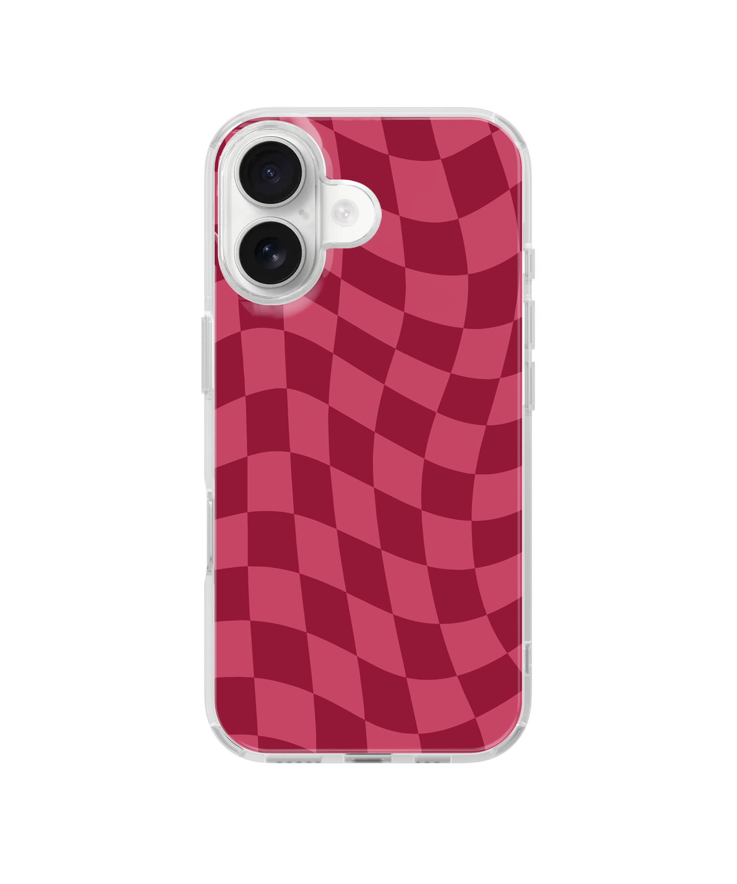 Black Cherry Wavy Checkers Clear Case Insert