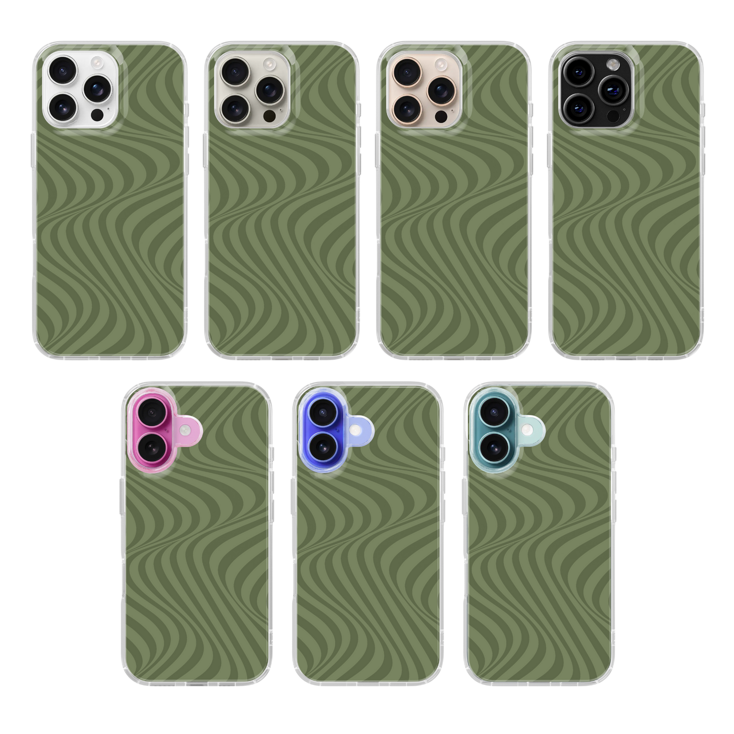 Moss Swirls Clear Case Insert