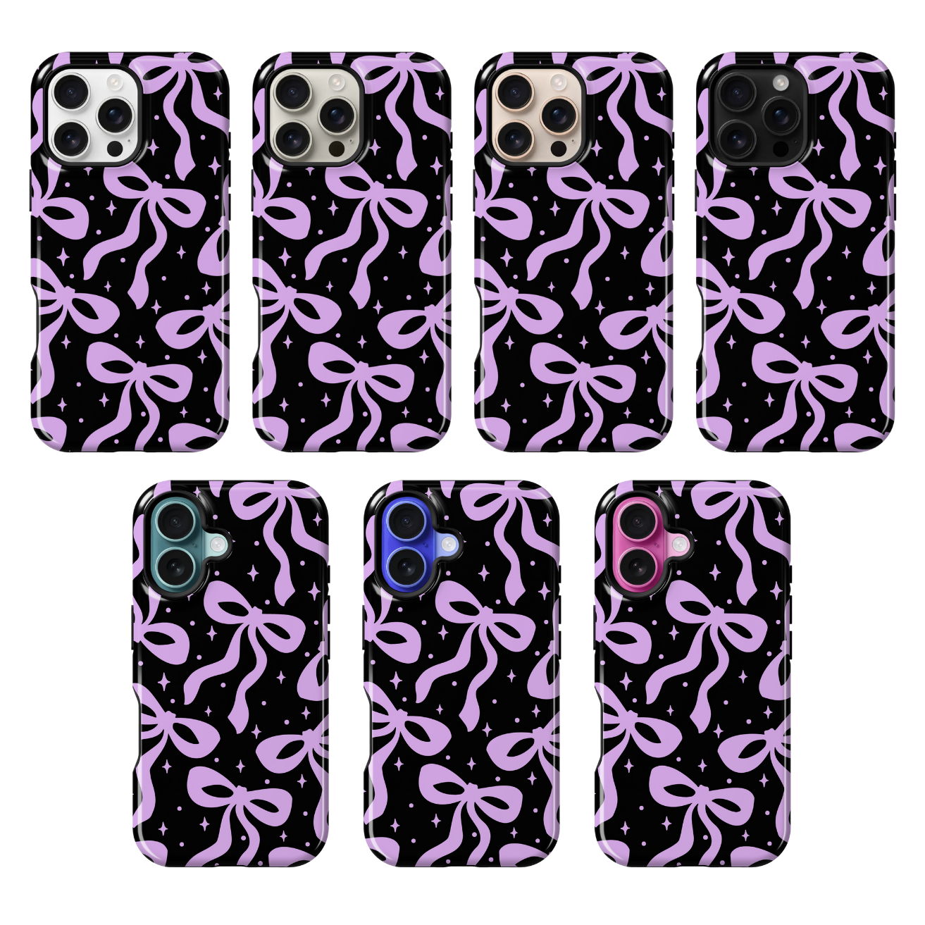 Lilac & Lace Bows II Phone Case