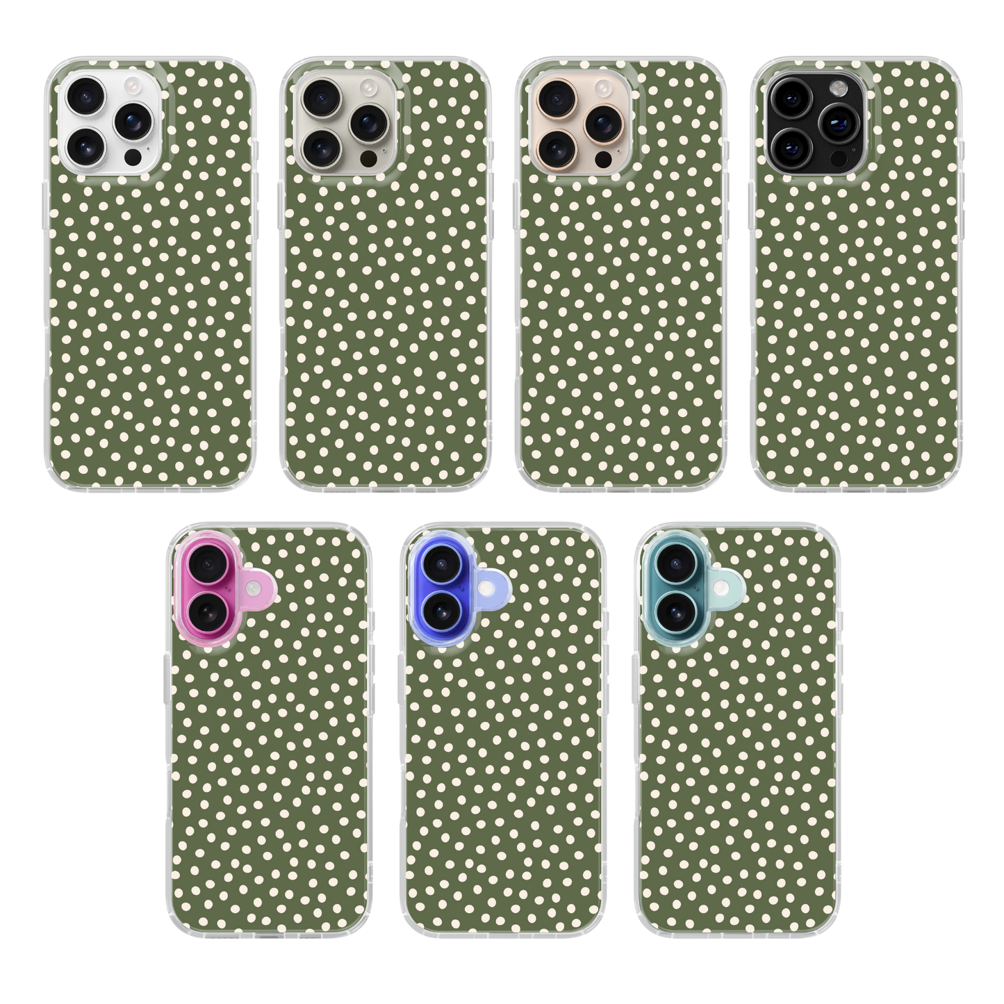 Moss Dots Clear Case Insert