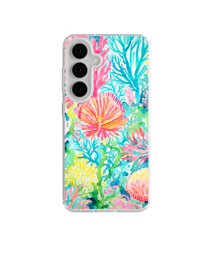 Watercolor Coral Clear Case Insert