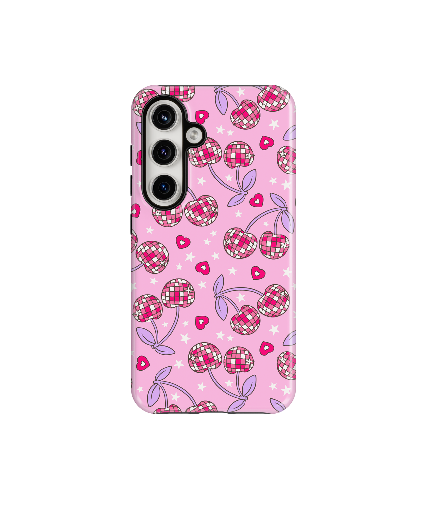 Pink & Purple Disco Cherries Phone Case