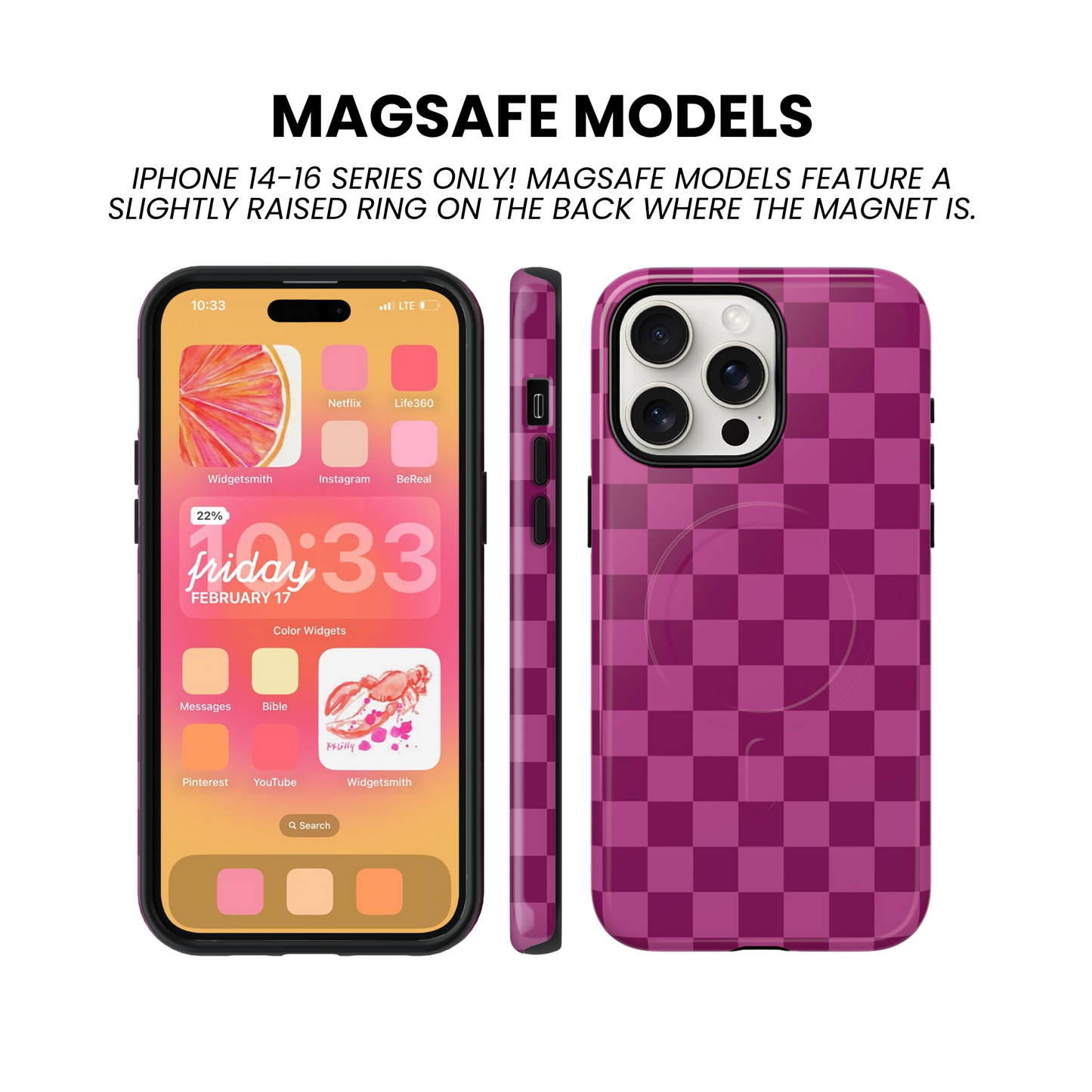 Velvet Checkers Phone Case