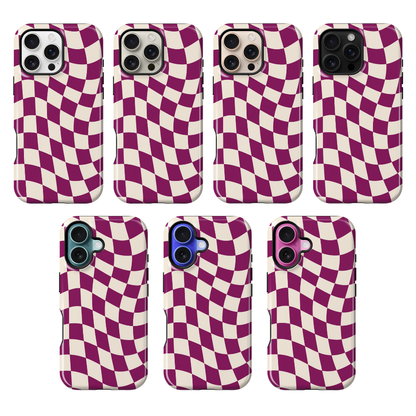 Velvet Wavy Checkers II Phone Case