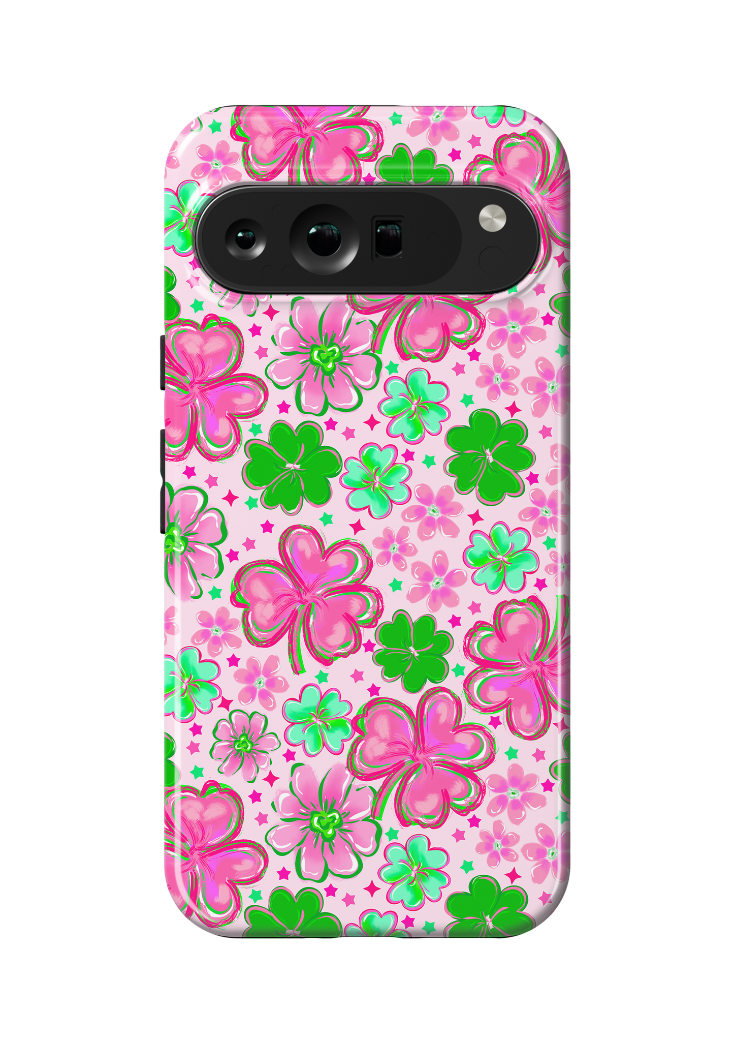 Pink Four-Leaf Frenzy Phone Case