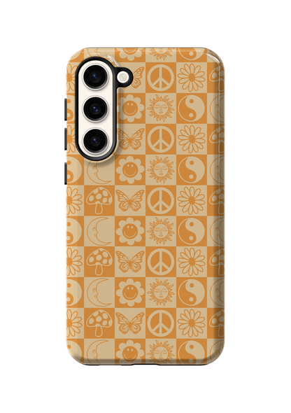 Orange Groovy Mosaic Phone Case