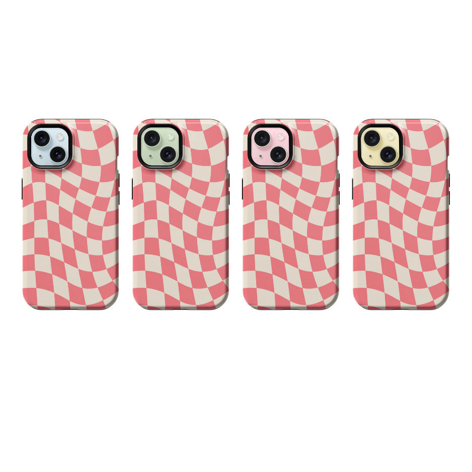 Rose All Day Wavy Checkers II Phone Case