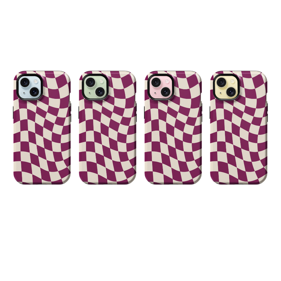 Velvet Wavy Checkers II Phone Case