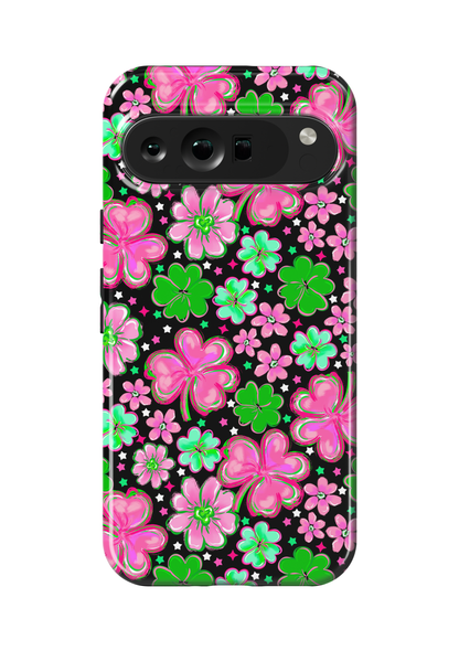 Black Four-Leaf Frenzy Phone Case