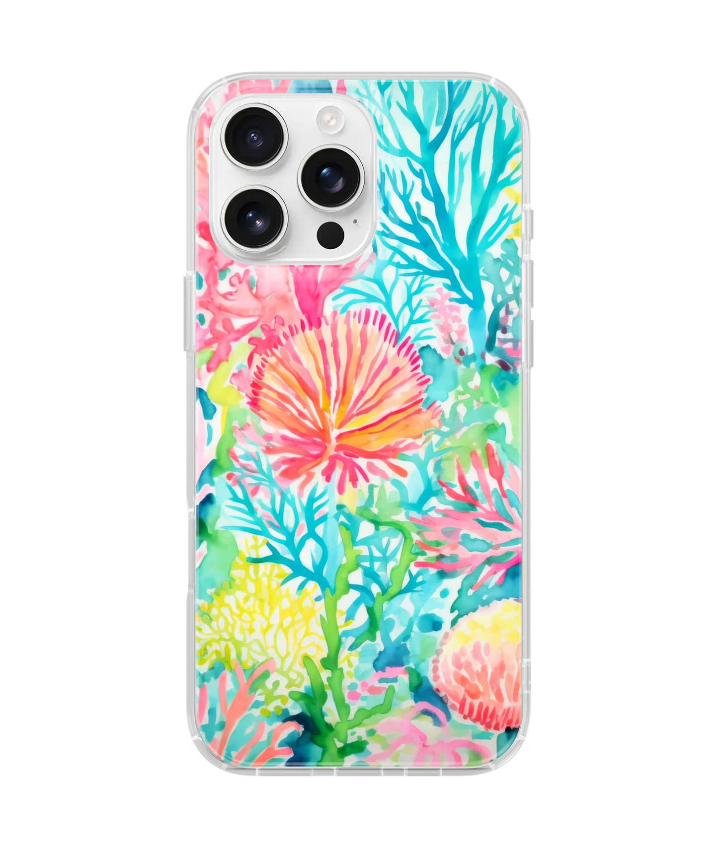 Watercolor Coral Clear Case Insert