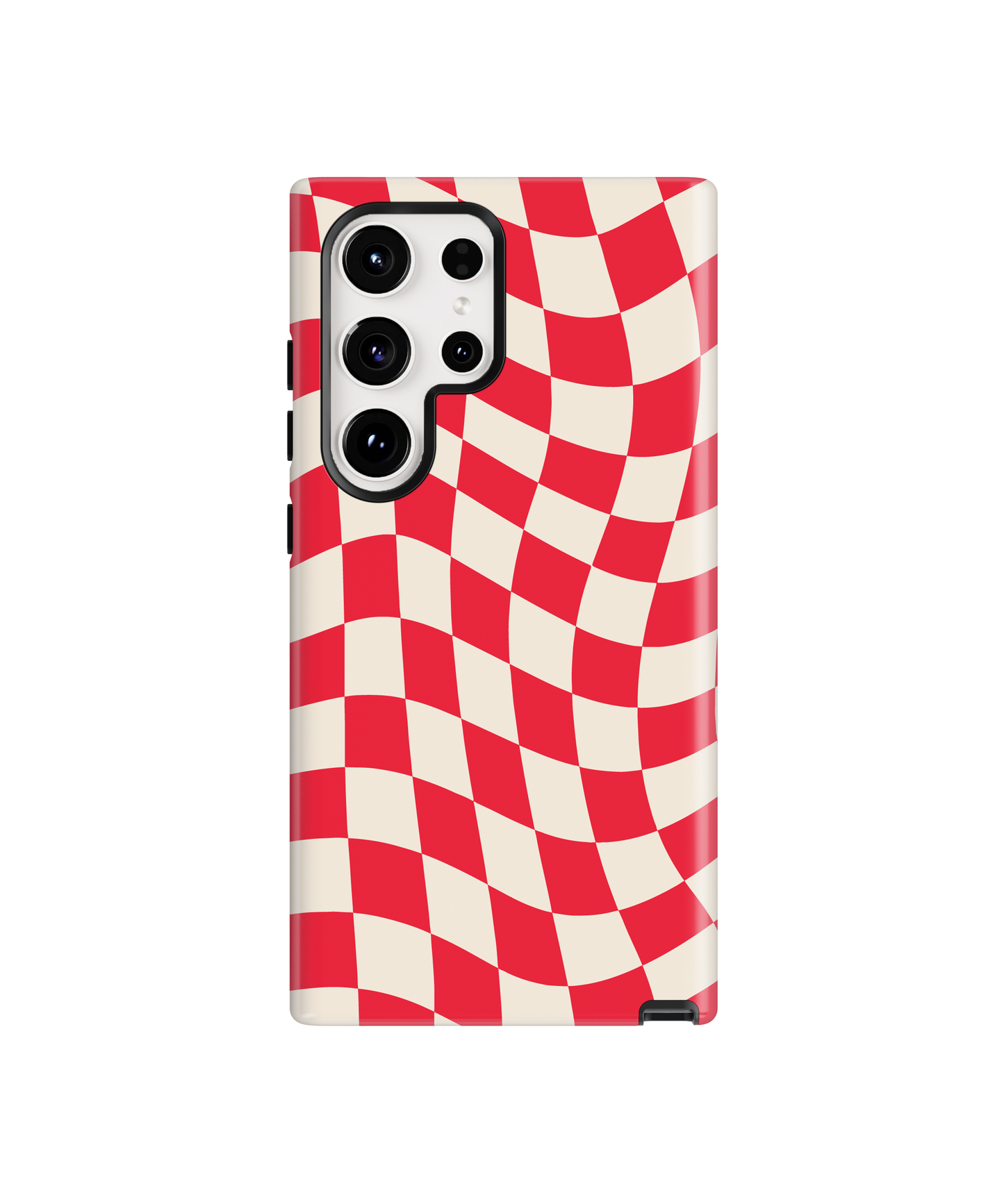 Vermillion Wavy Checkers II Phone Case