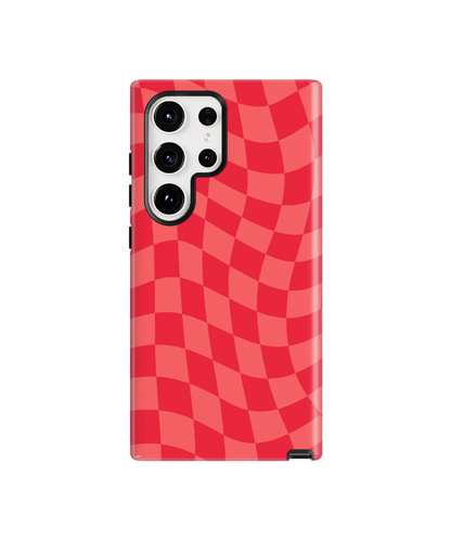 Vermillion Wavy Checkers Phone Case