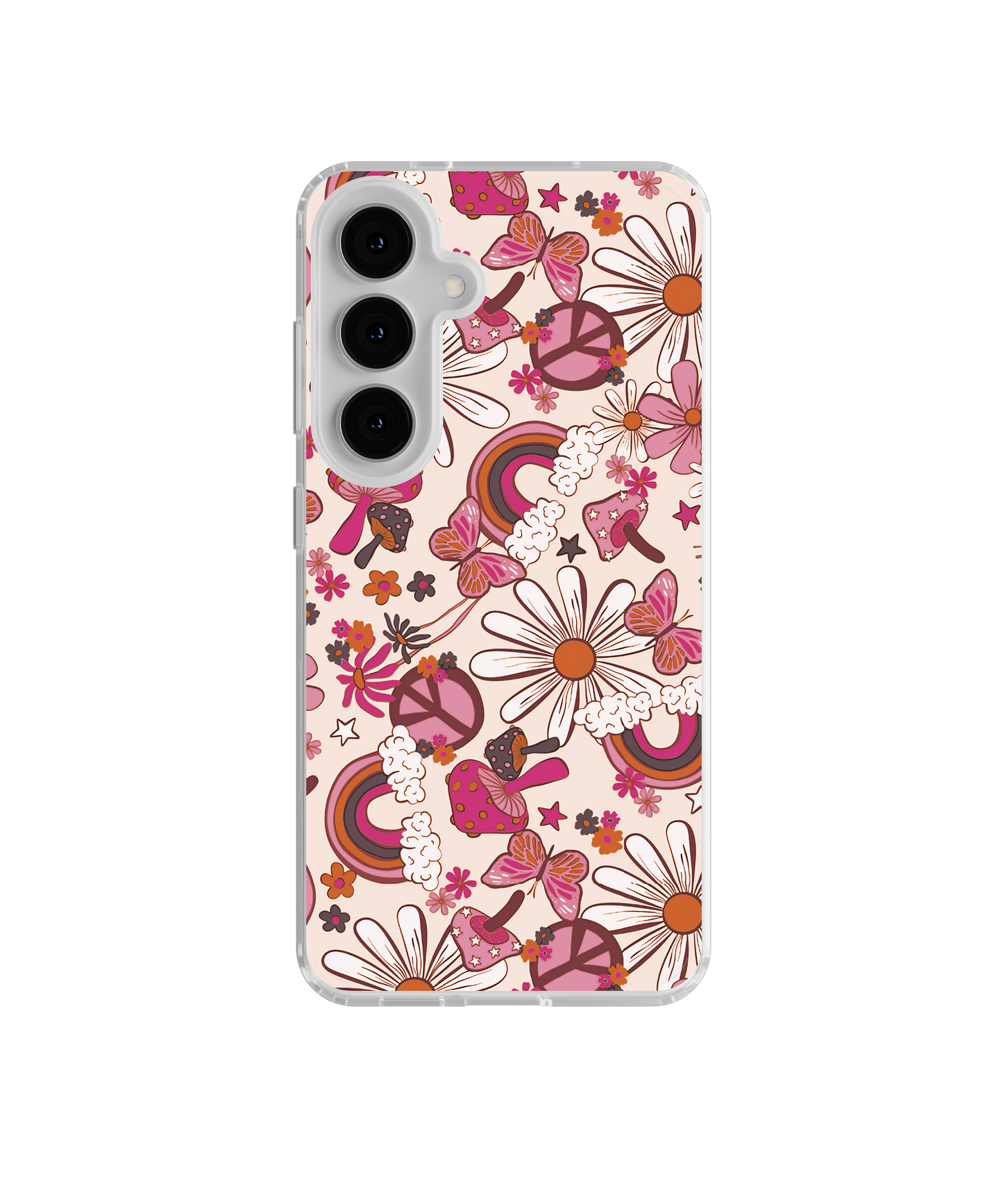 Cream Flower Child Clear Case Insert