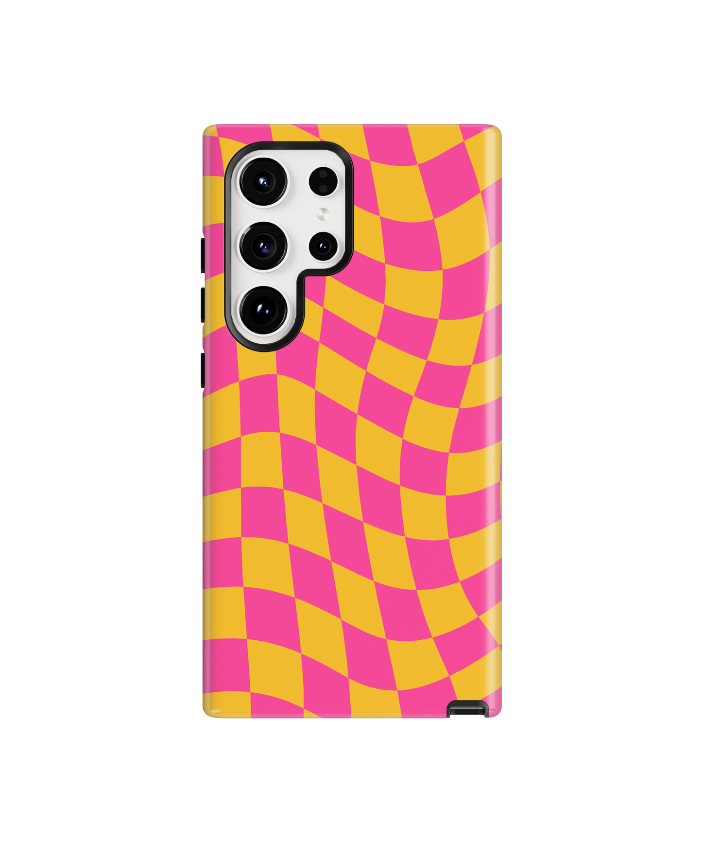 Pink Lemonade Wavy Checkers Phone Case