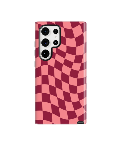 Love Wavy Checkers Phone Case