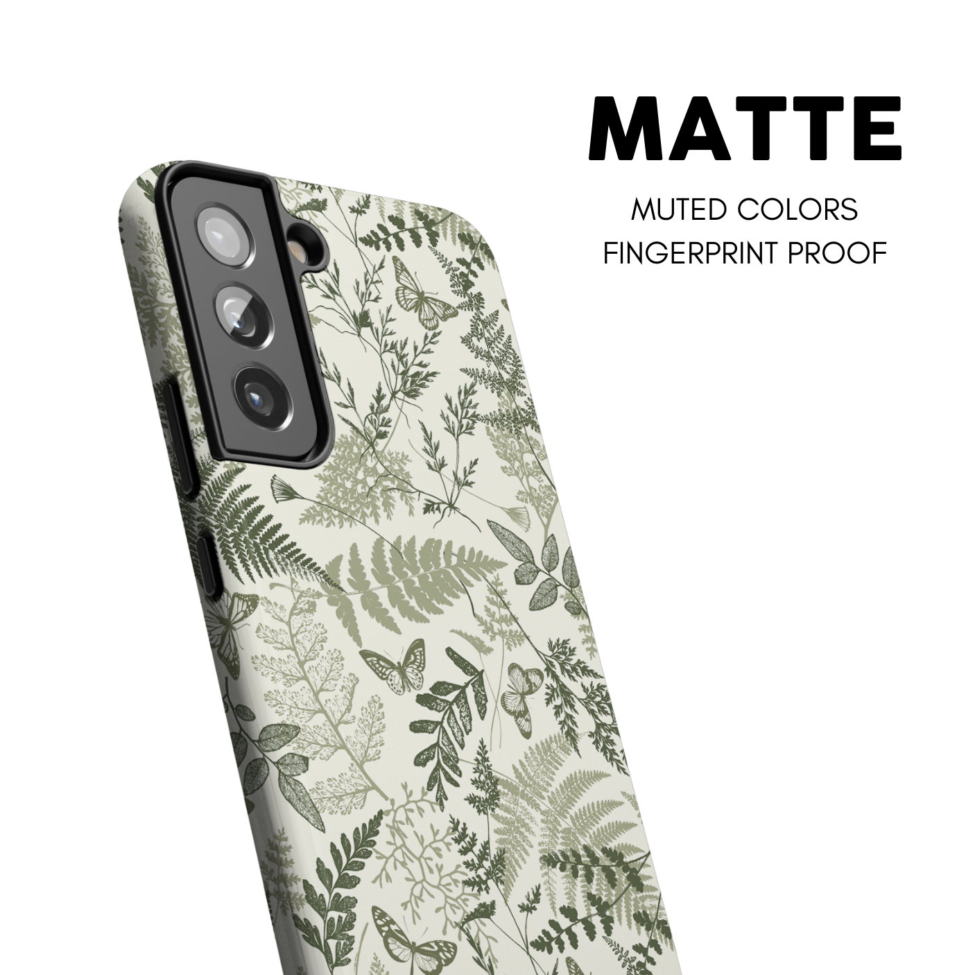 Sage Butterfly Garden Galaxy Case