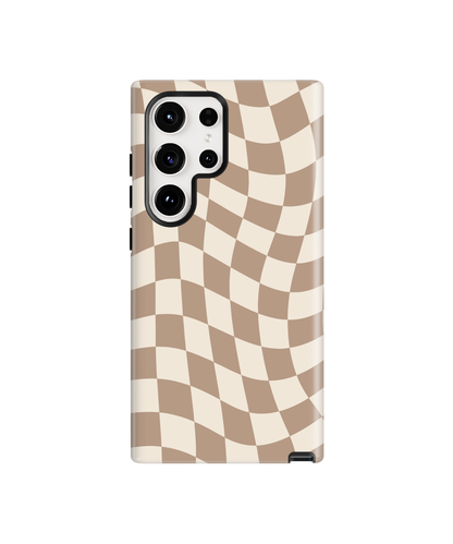 Chestnut Wavy Checkers II Phone Case