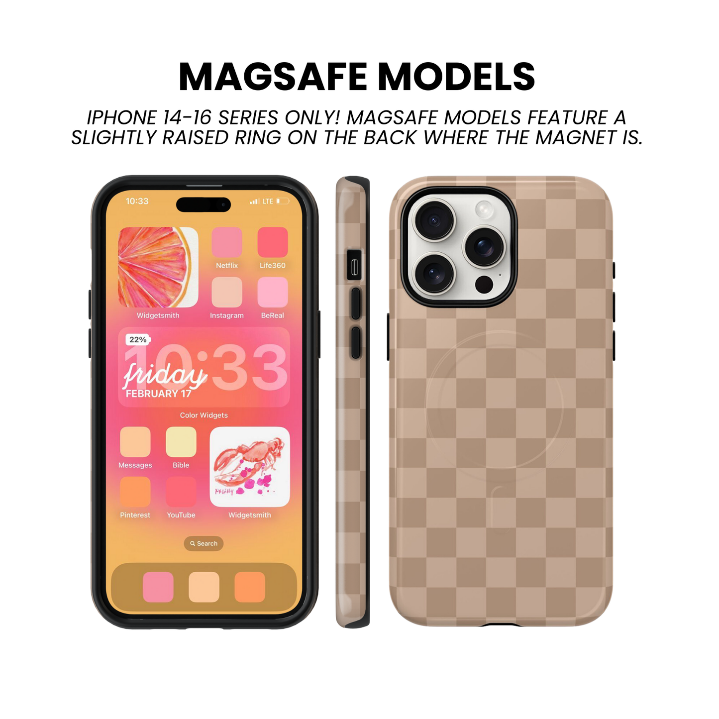 Chestnut Checkers Phone Case