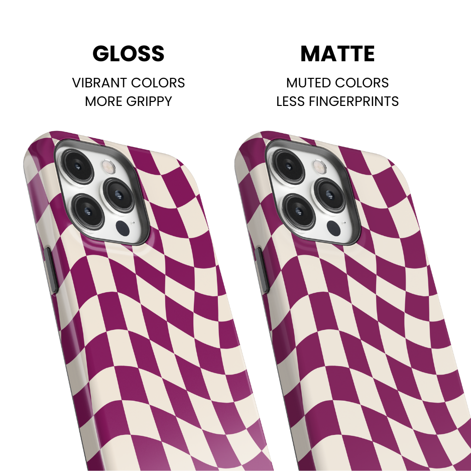 Velvet Wavy Checkers II Phone Case