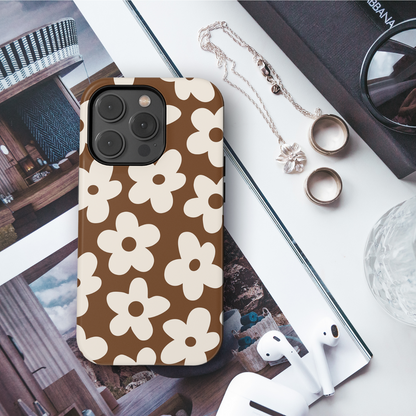 Cocoa Big Blooms iPhone Case