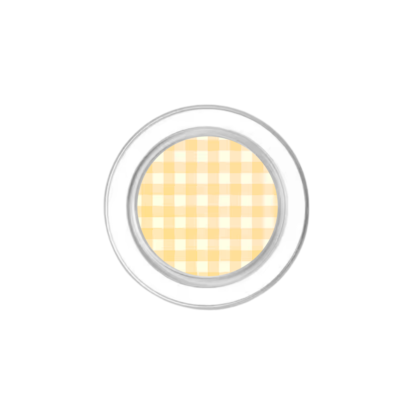 Yellow Gingham Phone Grip Insert