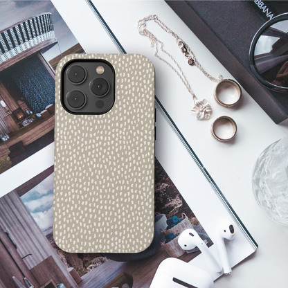 Taupe Speckles iPhone Case
