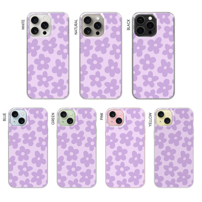 Lilac Big Blooms Clear Case Insert