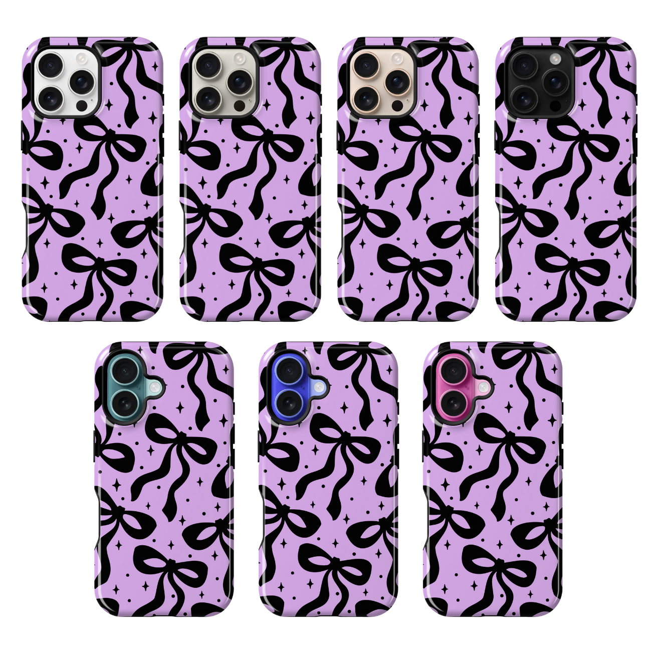 Lilac & Lace Bows I Phone Case