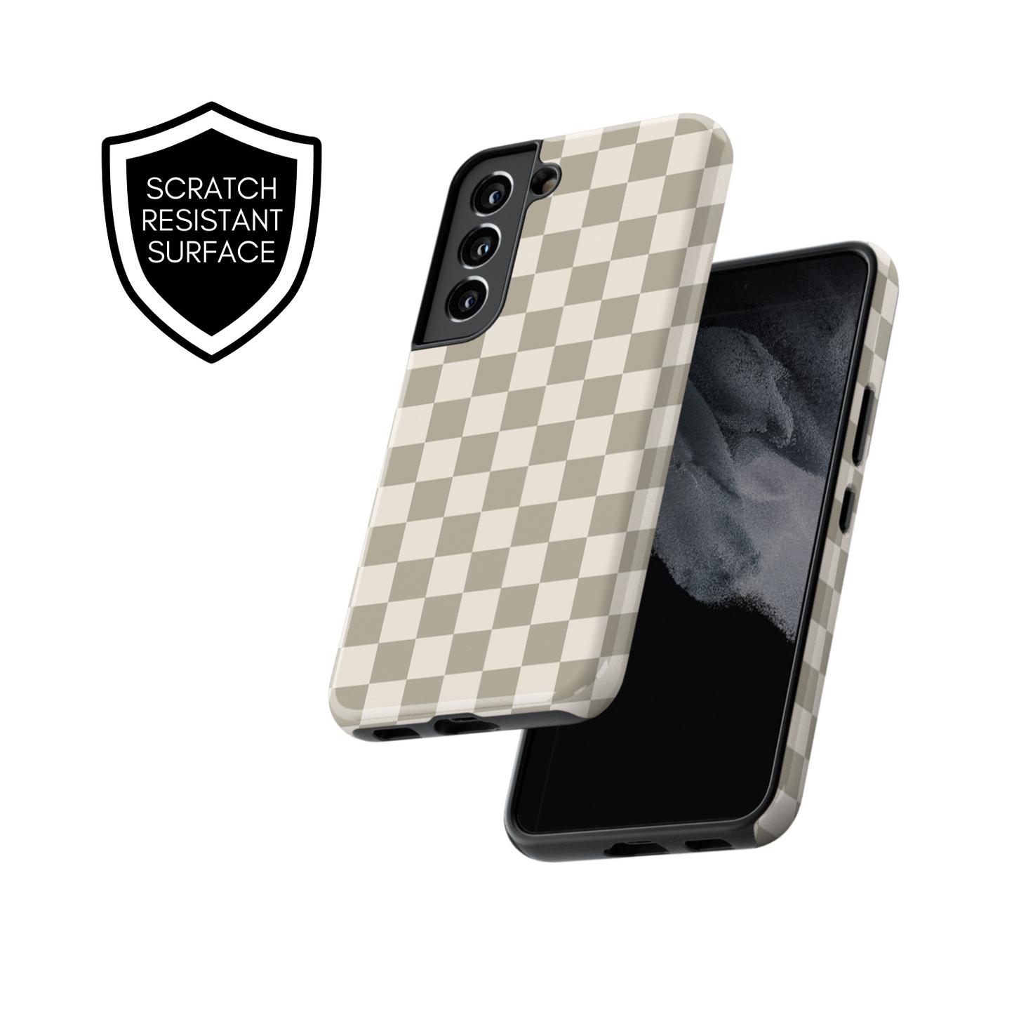 Taupe Checkers II Galaxy Case