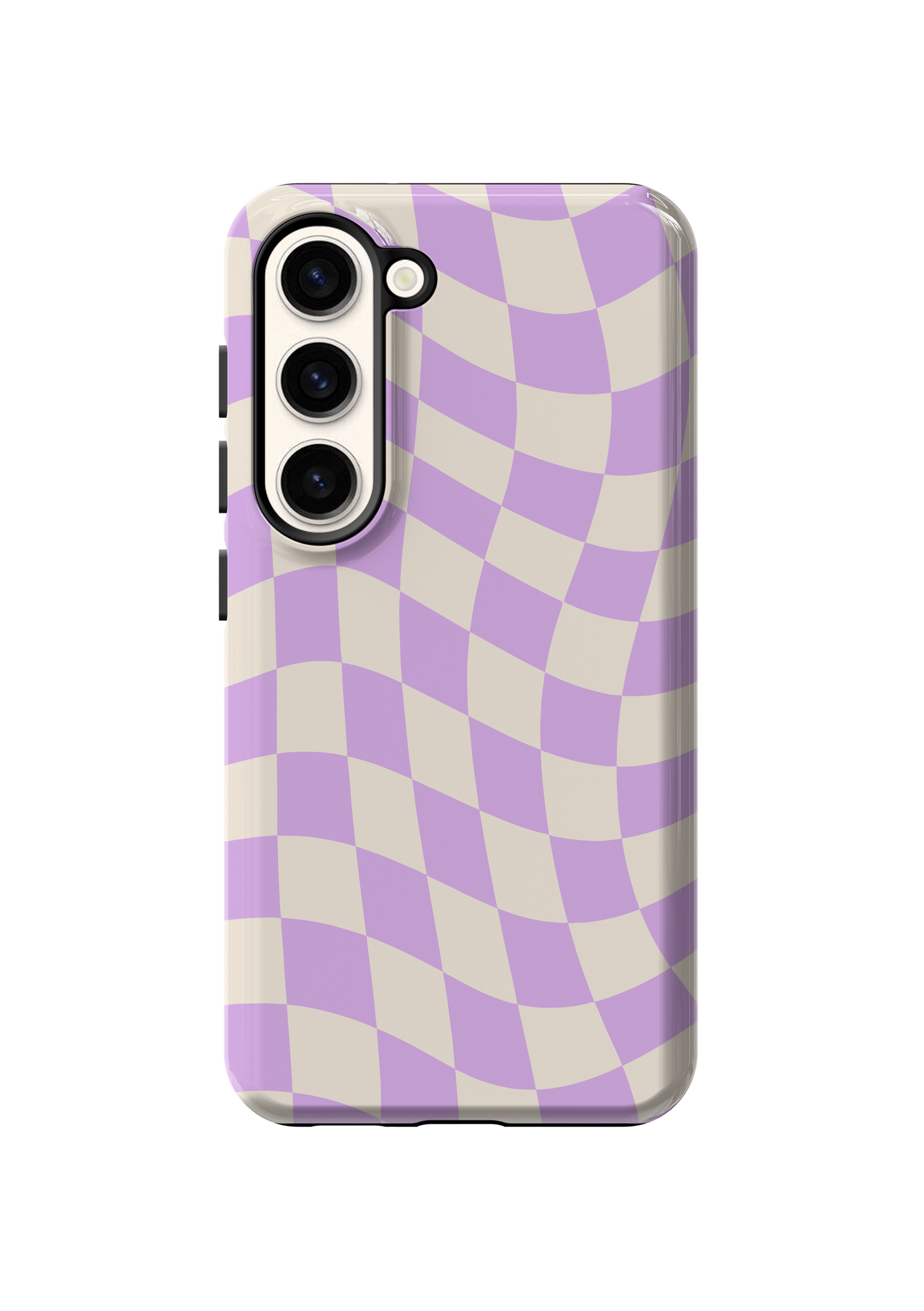 Lilac Wavy Checkers II Phone Case