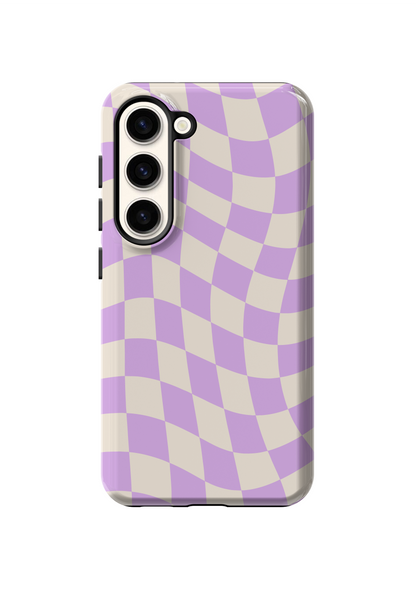 Lilac Wavy Checkers II Phone Case