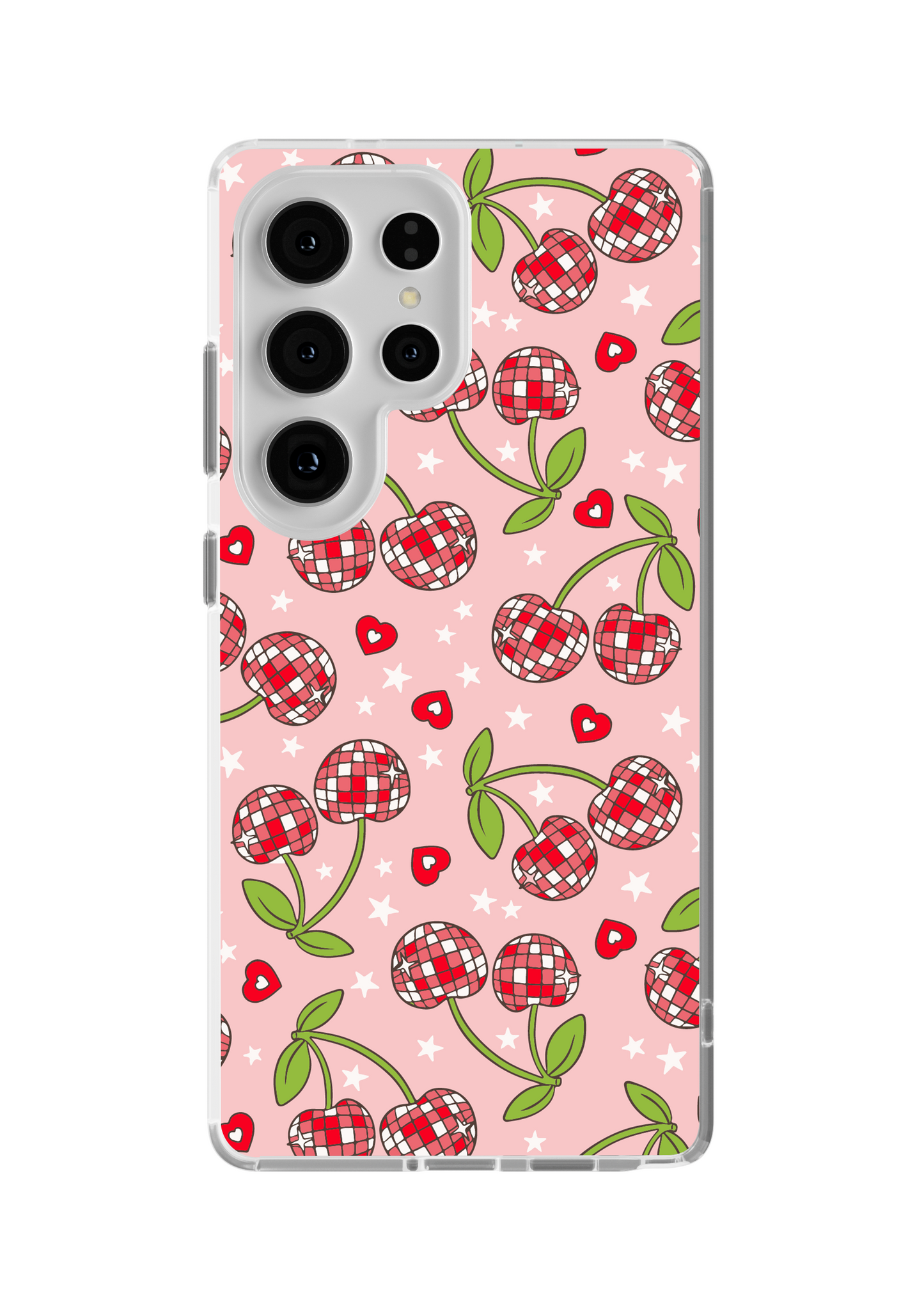 Pink & Red Disco Cherries Clear Case Insert